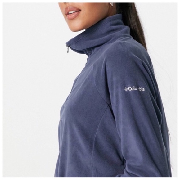 Columbia Fleece Long Sleeve Cropped Sweater Top - Picture 3 of 8